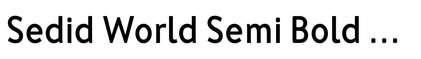 Sedid World Semi Bold Con